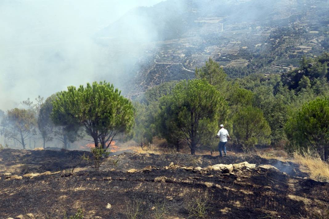 Aydın'daki orman yangınından son görüntüler 8